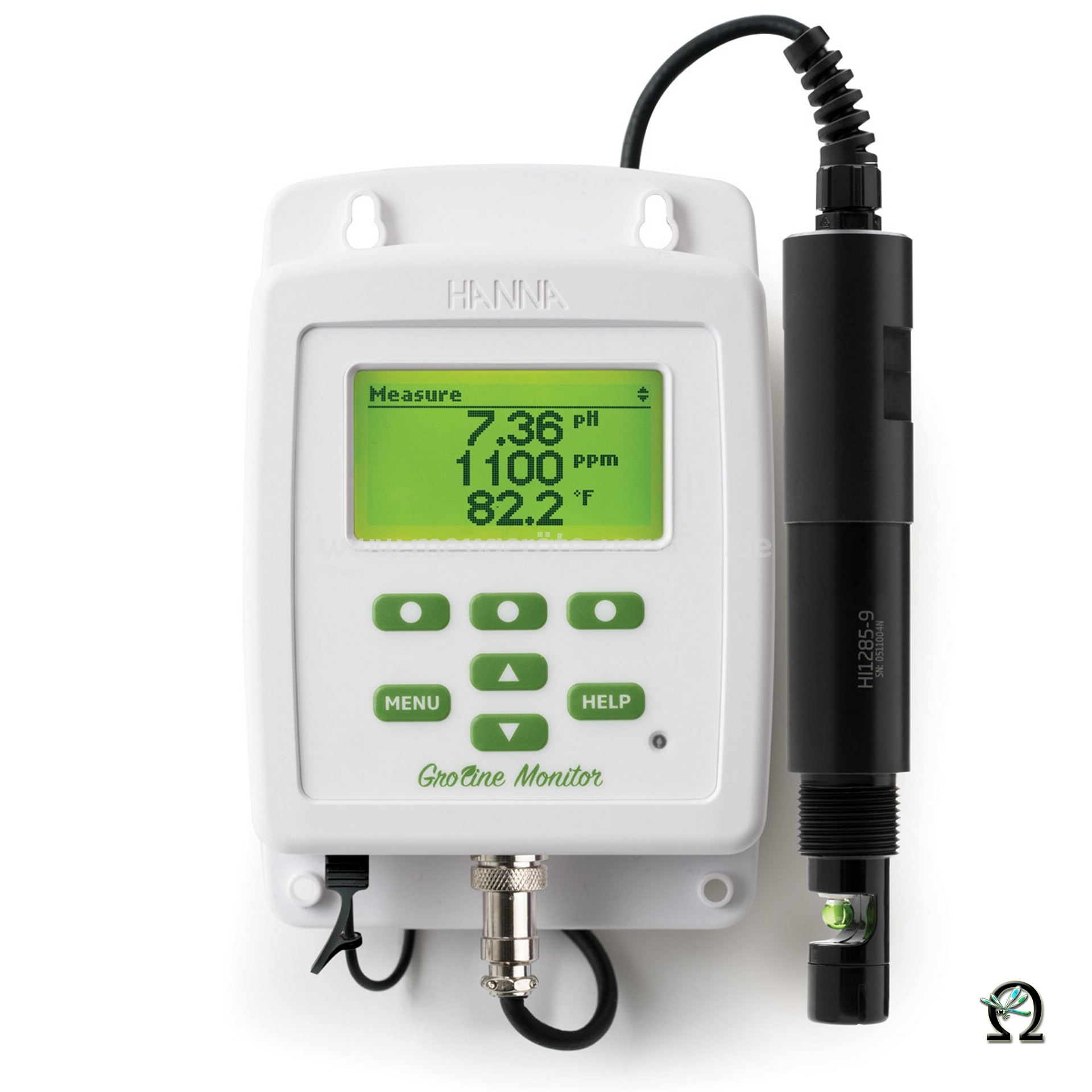 Hanna GroLine pH- und Leitfähigkeitsmonitor HI981421 für die Hydroponik mit Inline-Sonde