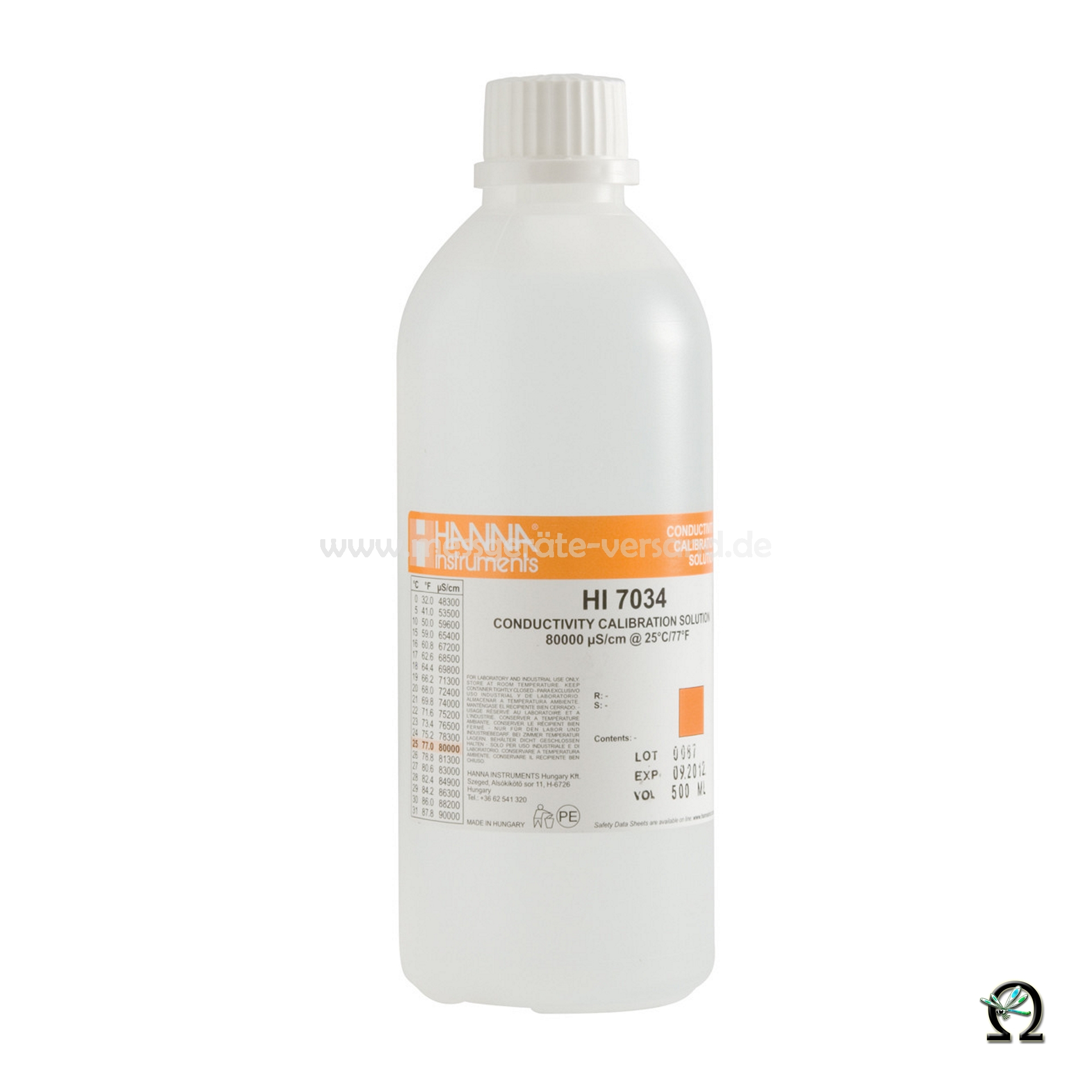 EC-Kalibrierlösung 80.000 µS/cm 1Liter-Flasche