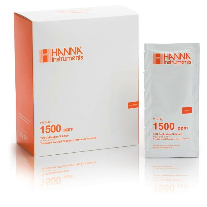 Hanna TDS-Kalibrierlösung 1500 ppm (mg/l) im Portionsbeutel