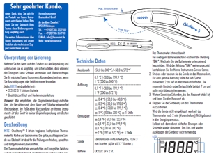 Die Bedienungsanleitung für das Hanna Pocket Thermometer Checktemp® 4 als PDF zum herunterladen und ausdrucken